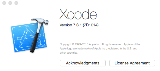 Xcodeの画面